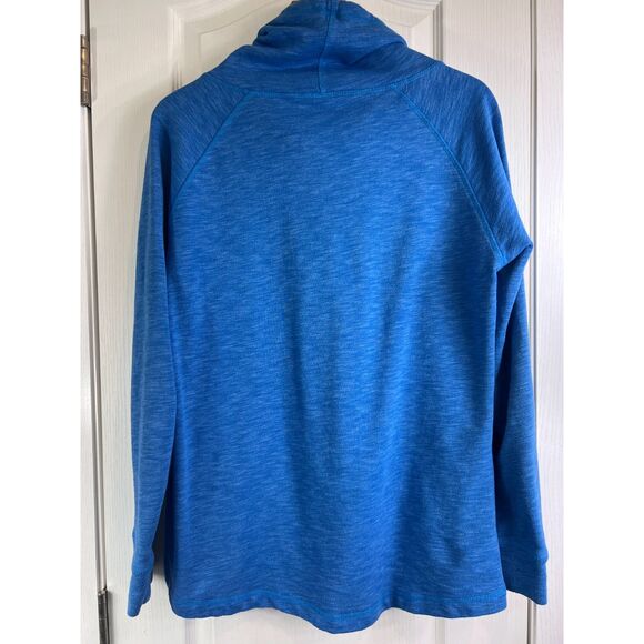 The Black Dog Women's Cowl Neck Drawstring Sweatshirt Pullover Blue Size L - Picture 2 of 9